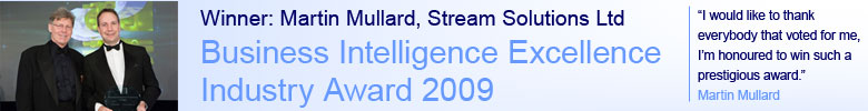 Martin Mullard - Business Intelligence Excellence Industry Award 2009